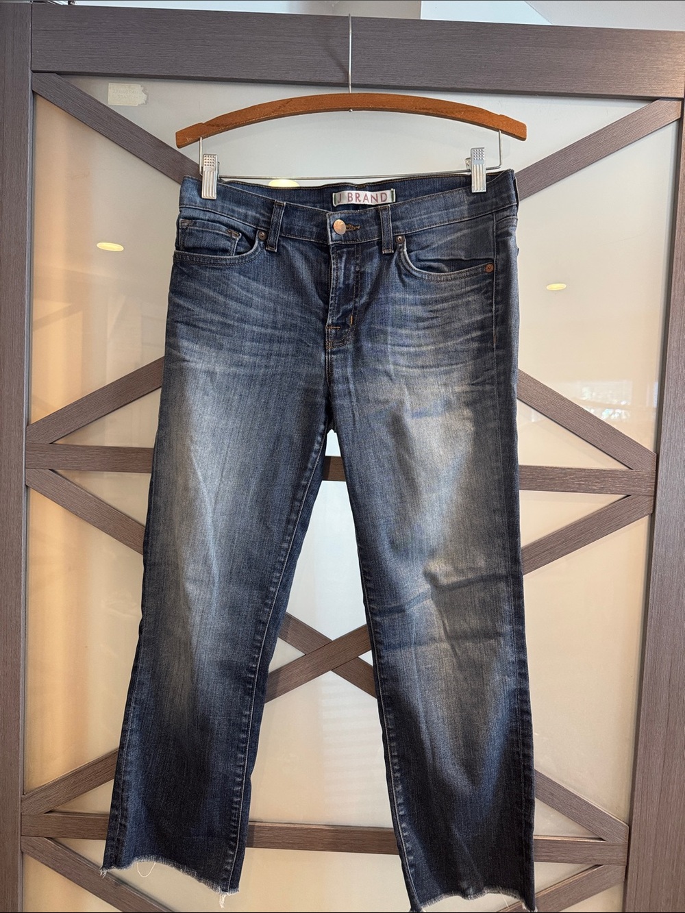 J Brand Heritage Cigarette Jeans with Raw Hem